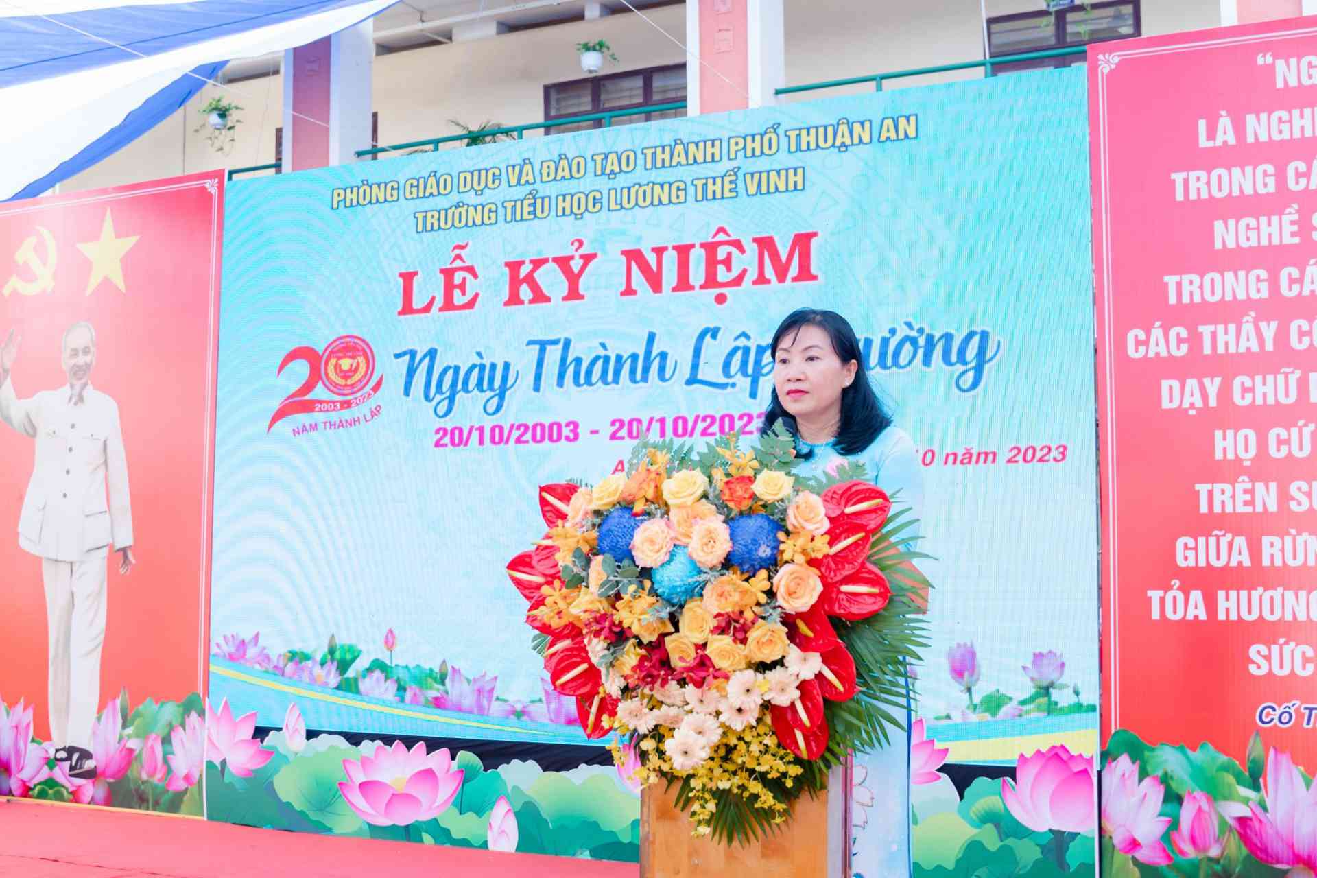 Bà Nguyễn Thị Hiền – Phó Chủ tịch UBND TP.Thuận An - Phát biểu